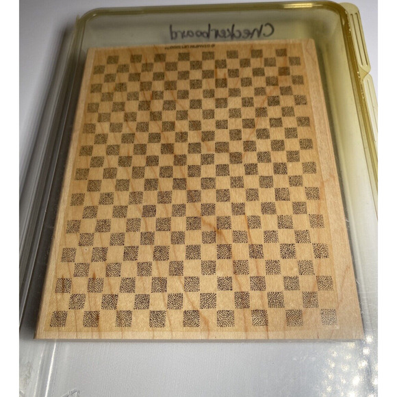 Stampin Up CheckerBoard Crafting Scrapbooking Stamp 1998 Large Background - Picture 6 of 8